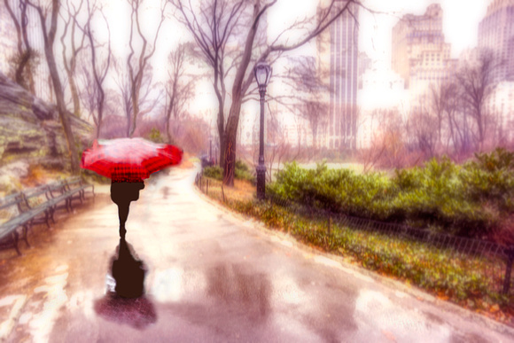 "Central Park in the Rain"